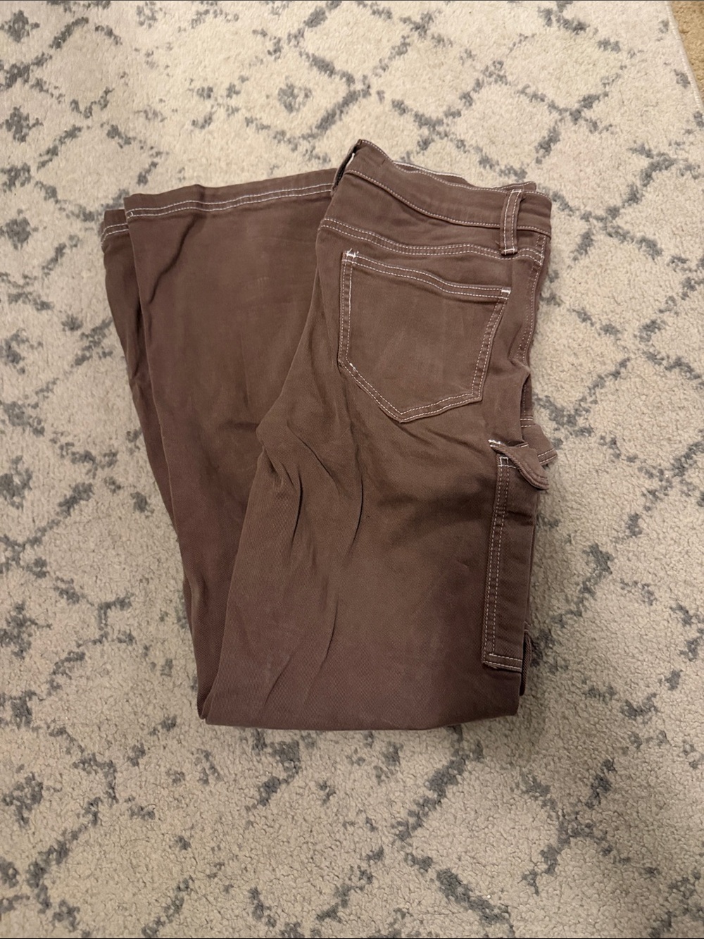 SO Women's Relaxed Carpenter Jeans - Brown
